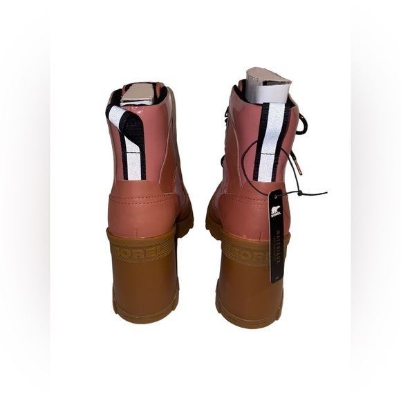 NEW Sorel Brex Waterproof Heel Lug Sole Lace-Up Boots Pink Rose Women 10M - Picture 4 of 7